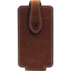 ARIAT Double Stitch Edge Concho Leather Cell Phone Case – Fits iPhone 17 Pro Max/Galaxy S24 Ultra & Similar Large Phones | Magnetic Flap | 360° Belt Clip | Medium Brown, Large (3-3/4 x 6-3/4 in)(Medium Brown)