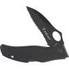 ARIAT Engraved Shield Text Logo Serrated Blade Folding Knife, Black, 3″ Blade (Medium)(Black)