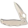 ARIAT Engraved Shield Text Logo Serrated Blade Folding Knife, Black, 3″ Blade (Medium)(Silver)