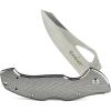 ARIAT Engraved Shield Text Logo Smooth Blade Folding Knife, Grey, 3.5″ Blade (Large)(Grey)