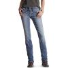 ARIAT Female R.E.A.L. Mid Rise Stretch Icon Stackable Straight Leg Jean(Rainstorm)