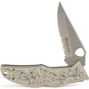 ARIAT German Silver Engraved Hybrid Blade Folding Knife, Silver, 3.5″ Blade (Large)(Silver)