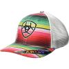 ARIAT Ladies Cap, Multi-Colored Serape Brim & Bill, Black Signature Logo, White Mesh Back, Snapback