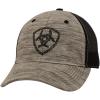 ARIAT Ladies Grey Rhinestone Shield Snapback Cap with Black Mesh Back, Adjustable(Grey)