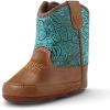 ARIAT Lil’ Stompers Infant Unisex Western Boots(Turquoise/Brown (Round Up))