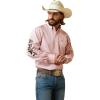 ARIAT Male Team Logo Twill Classic Fit Shirt Sea Scape USA 3X-Large(Pink)