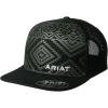ARIAT Men’s Aztec Black Flat Bill Cap(Black)