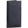 ARIAT Men’s Black Leather Bifold Wallet with Embossed Logo