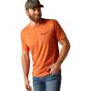ARIAT Men’s Buckaroo T-Shirt, Buckhorn(Adobe Heather/8 Sec)