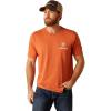 ARIAT Men’s Buckaroo T-Shirt, Buckhorn(Adobe Heather/Rope Lockup)