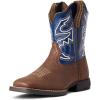 ARIAT Men’s Child Sorting Pen Western Boot(Adobe Chocolate/Navy)