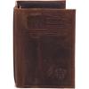 ARIAT Men’s Distressed USA Flag Leather Trifold Wallet