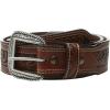ARIAT Men’s Floral Embossed Two-Tone Leather Western Belt(Tan)