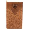ARIAT Men’s Genuine Leather Floral Embossed Rodeo Wallet