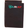 ARIAT® Men’s Mexico Flag Logo Brown Leather Trifold Wallet
