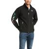 ARIAT Men’s New Team Softshell Mexico Jacket, Black(Black)