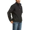 ARIAT Men’s Patriot Water Resistant Softshell Jacket, Charcoal(Black)