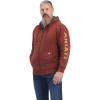 ARIAT Men’s Rebar All-Weather Full Zip Hoodie(Cherry Mahogany/ Antique Gold)