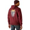 ARIAT Men’s Rebar Born For This Full Zip Hoodie, Burgundy, 3X-Large