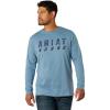 ARIAT Mens Rebar Cotton Strong Logo T-Shirt(Bluestone)