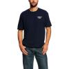 ARIAT Mens Rebar Cotton Strong Logo T-Shirt(Navy)