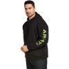 ARIAT Men’s Rebar Graphic Hoodie(Black/Lime)