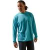 ARIAT Mens Rebar Heat Fighter Long Sleeve T-Shirt(Maui Blue)