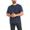 ARIAT Mens Rebar Heat Fighter Long Sleeve T-Shirt(Navy)