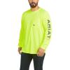 ARIAT Mens Rebar Heat Fighter Long Sleeve T-Shirt(Neon Lime)