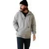 ARIAT Men’s Rebar Workman 1/4 Zip Hoodie(Heather Grey Spacedye)