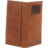 ARIAT Men’s Rodeo Wallet, Medium Brown Genuine Leather, USA Flag Patch, Multiple Card Slots, 6-1/2″ x 3-1/2″(Tan)