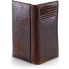 ARIAT Men’s Rodeo Wallet with Distressed USA Flag and Shield Logo, Brown Genuine Leather, Multiple Compartments, 6-1/2″ x 3-1/2″(Brown)