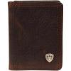 ARIAT Men’s Shield Concho Rowdy Bifold Flip Wallet(Brown_rowdy)