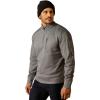 ARIAT Men’s Team Logo 1/4 Zip Sweatshirt(Grey/Americana)