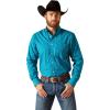 ARIAT Men’s Team Logo Chambrey Classic Fit Shirt(Enamel Blue)