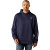 ARIAT Men’s Tek Fleece 2.0 American Circle Hoodie(Navy Heather)