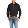 ARIAT Mens Wrinkle Free Solid Shirt(Black)