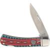 ARIAT Red/Blue Southwest Smooth Blade Folding Pocket Knife, Multicolor, 3” Blade (Large)(Multicolor (Aztec))