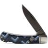 ARIAT Red/Blue Southwest Smooth Blade Folding Pocket Knife, Multicolor, 3” Blade (Large)(Multicolor (Chevron))