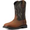 ARIAT RigTek Wide Square Toe H2O Composite Toe Mens Boot(Distressed Brown/Coffee)