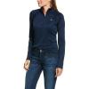 ARIAT Sunstopper 2.0 1/4 Zip Base Layer(Navy)