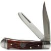 ARIAT Trapper Lockback Pocket Knife, Dual Blade, 3.38-in, Brown Woodgrain Handle(Brown)