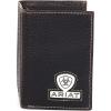 ARIAT Trifold Shield Logo Concho Brown Rowdy Wallet