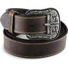 ARIAT Women’s Basic Heavy Stitched Belt, Brown, Medium