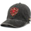 ARIAT Women’s Black Demin Cap with Leopard Embroidered Shield and Hook and Loop Ponytail Closure