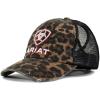 ARIAT Women’s Black Leopard Ponytail Cap with Hook and Loop Closure
