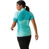 ARIAT Women’s Cambria Jersey 1/4 Zip Baselayer(Pool Blue/Viridian Green)
