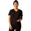 ARIAT Womens Clara 6 Pocket Scrub Top(Black)