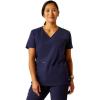 ARIAT Womens Clara 6 Pocket Scrub Top(Navy)
