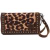 ARIAT Women’s Cruiser Clutch Leopard Handbag, Brown, One Size